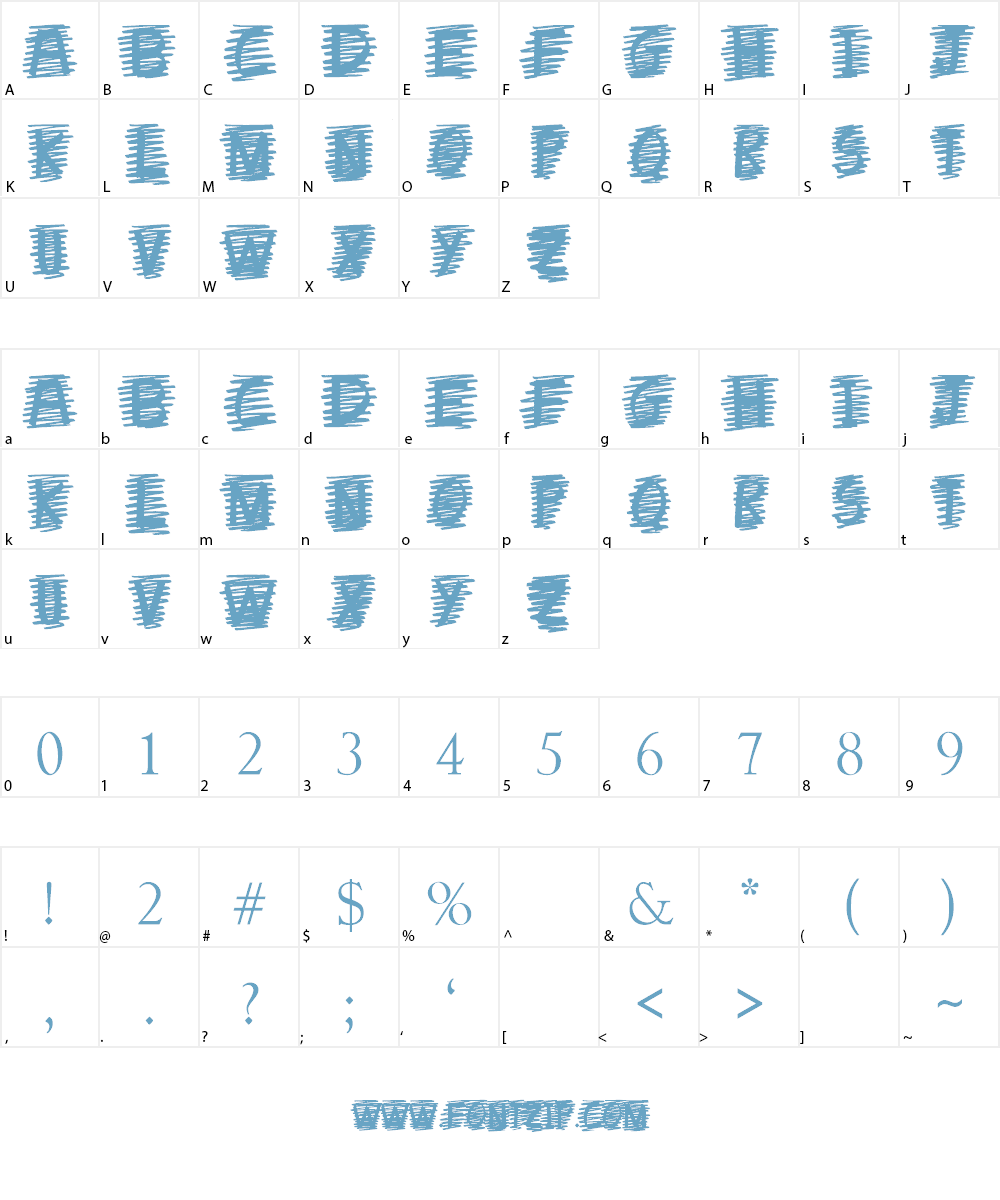 Cross Out Font Character